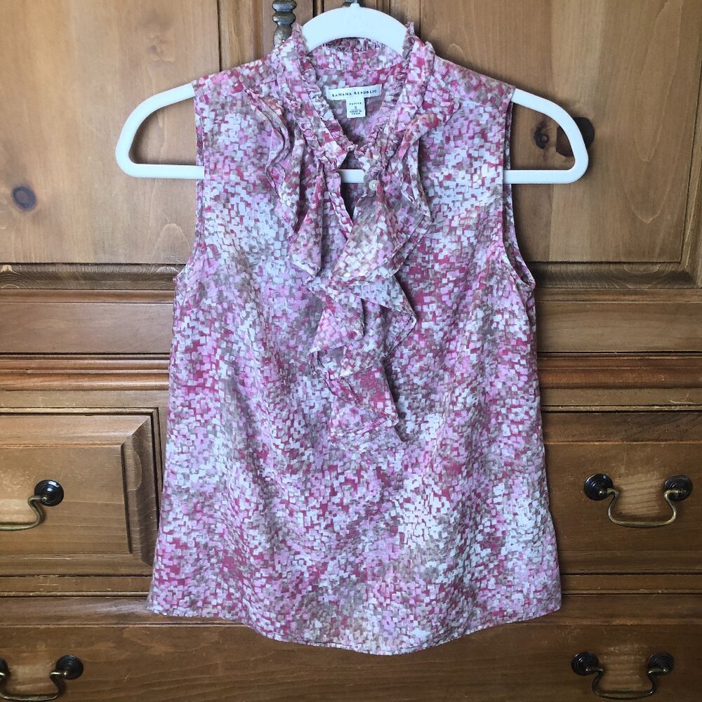 Banana Republic Petite Blouse Multicolor